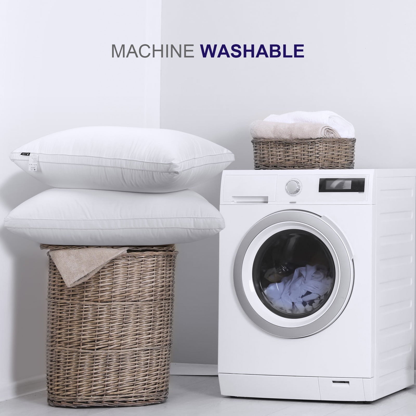 SORMAG Bed Pillows 2 Pack Down Alternative Pillows for Bed Queen Size Set of 2 Soft Hotel Collection Gusseted Cooling Pillow 20 x 30 inches