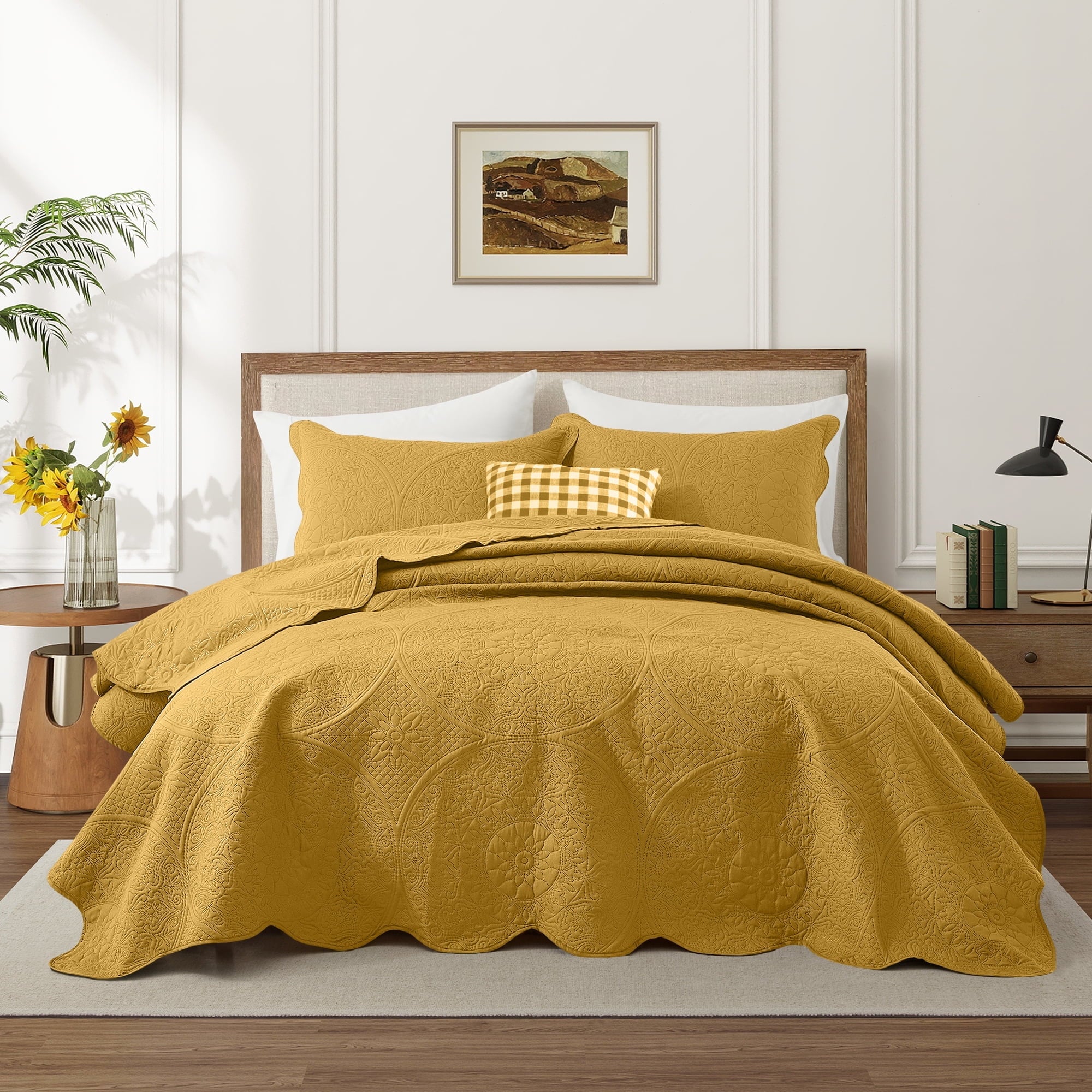 Imperial Rooms 2 Piece Quilt Set Chevron Microfiber Soft Kids Bedspreads & Pillow Shams Purple Twin