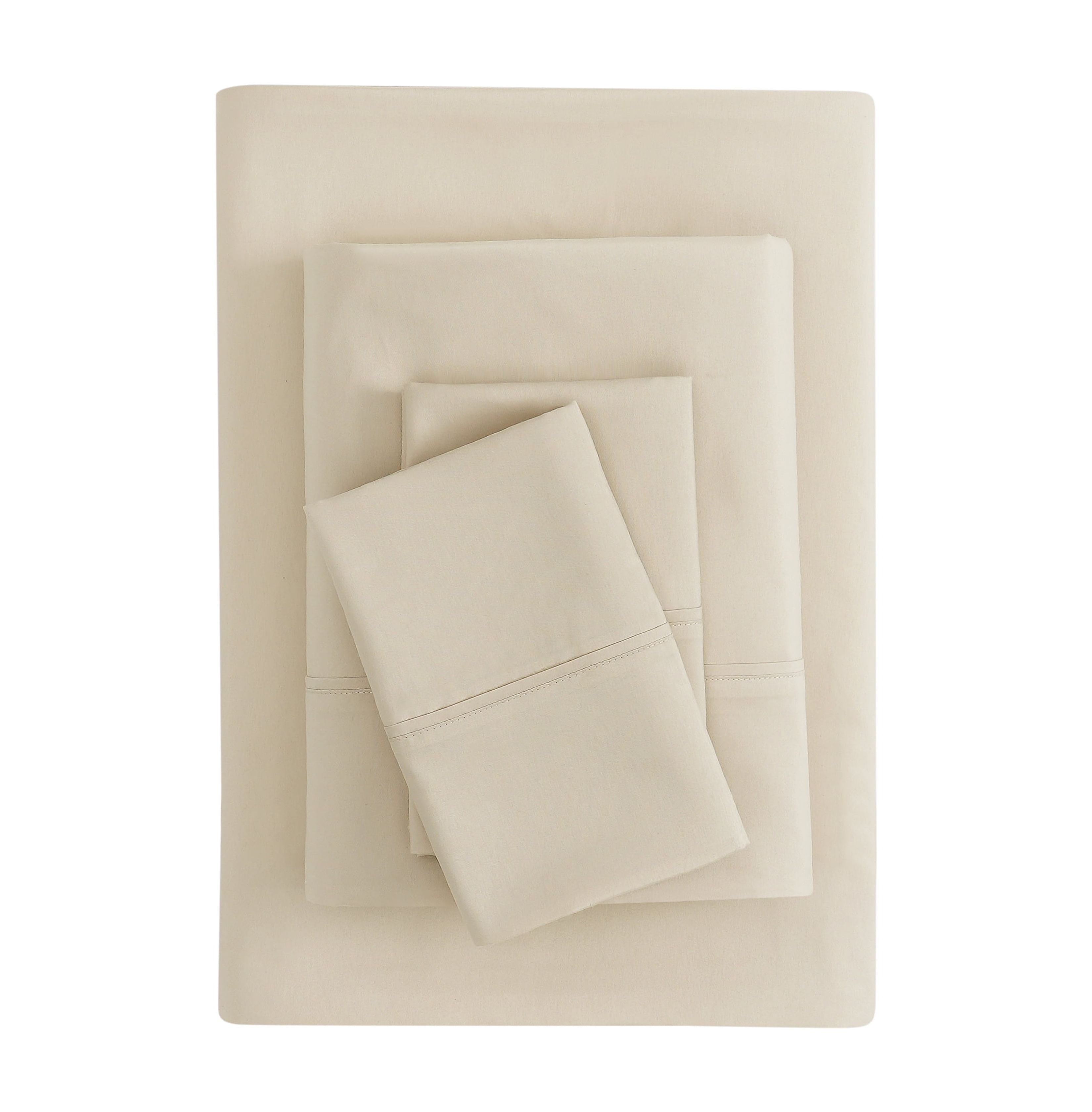 Mainstays Super Soft Brushed Microfiber Bed Sheet Set, Arctic White, Queen, 4 Piece