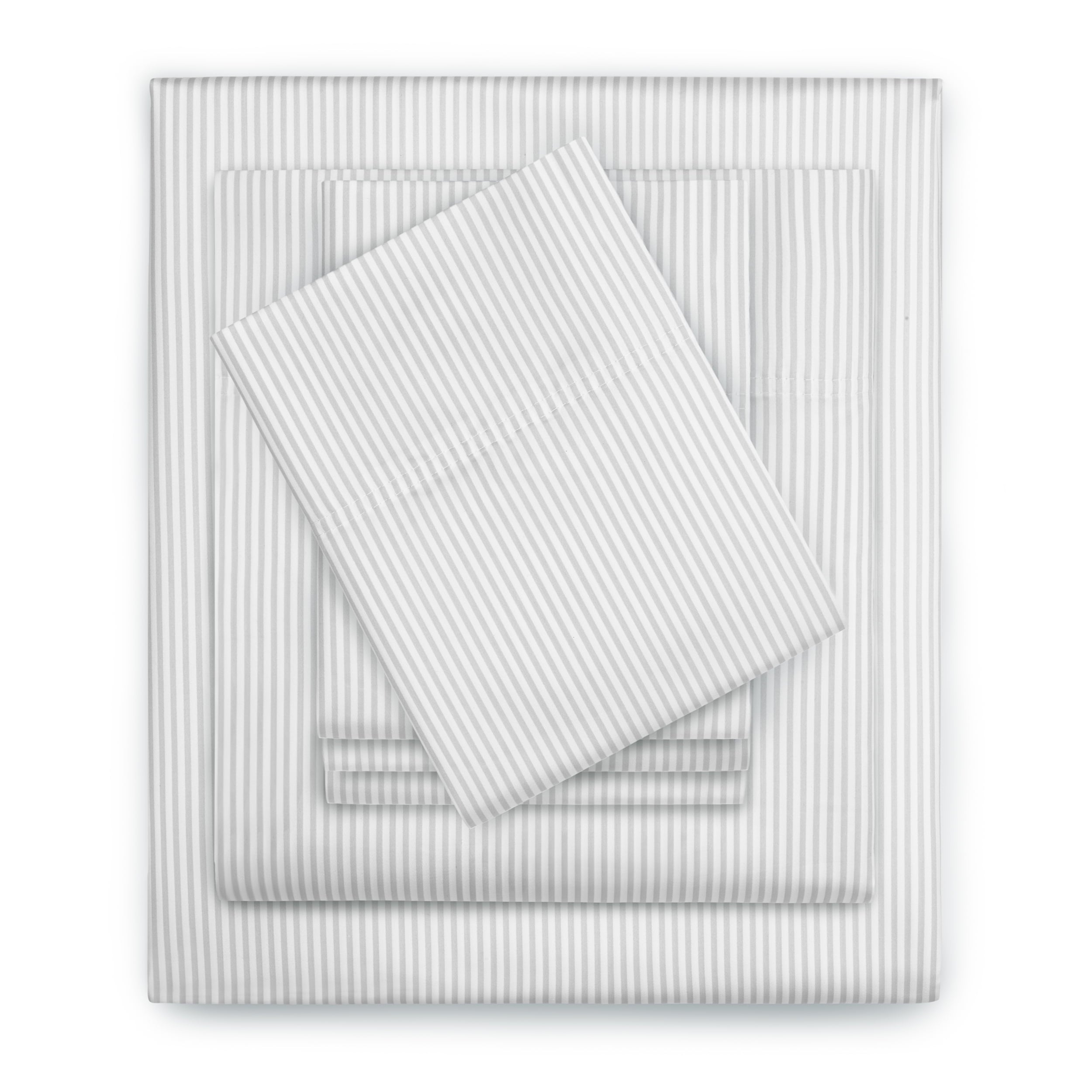 Serta 6-Piece 800 Thread Count Bright White Cotton Rich Adult Bed Sheet Set, Full - Deep Pocket