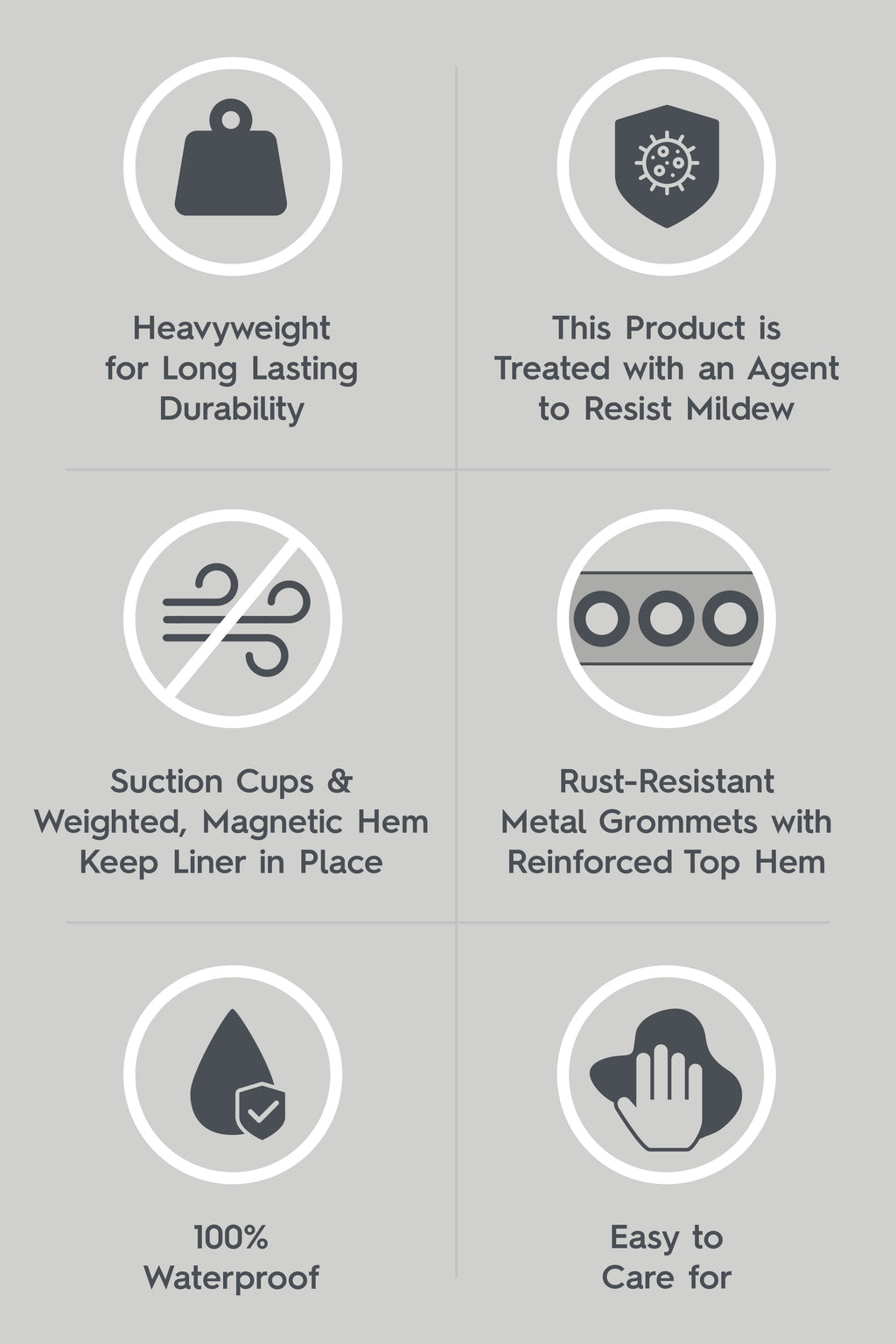 Better Homes & Gardens Heavyweight PEVA Shower Liner, 70" W x 72" H, Soft Silver